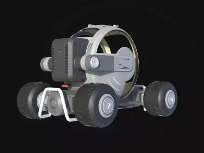 Cyberpunk Sphere Vehicle 3D Model 3D model