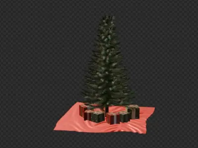 Christmas tree Free low-poly 3D model