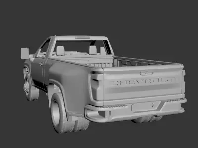Chevrolet Silverado 3500 Regular Cab 2022 3D print model