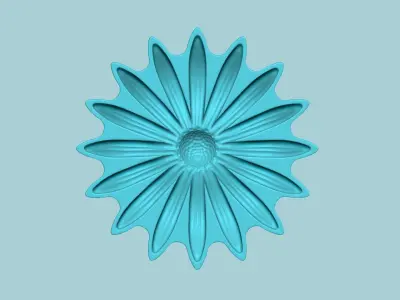 Black Eyed Susan Flower - Molding Artificial EVA Craft 3D print model