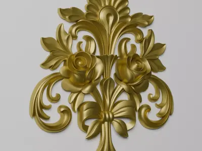 furniture 3d model cnc decor flower rose 3D model