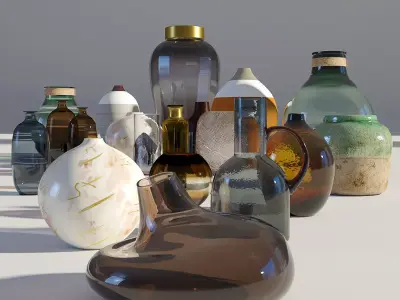 Vases Decoration Set 2 3D model