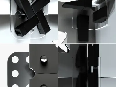 Stage Decor 33 Modular Wall Column 3D model