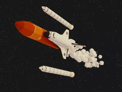 Space Shuttle Low Poly Low-poly 3D model