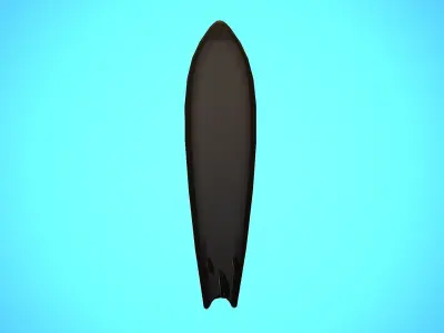 SURF BOARD 18 CARTOON STYLIZED Low-poly 3D model