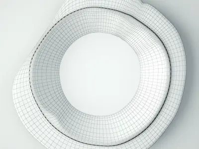 Baga Old Wood Bowl Mirror 3D model