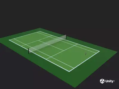 Tennins Court Low-poly 3D model