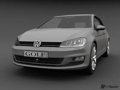 Volkswagen Golf 3 doors 2013 3D model