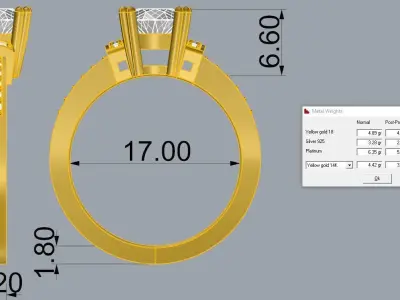 Gold ring  3D print model