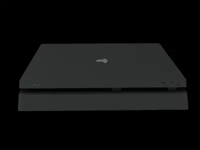 Ps4 Slim Low-poly 3D model