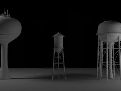 Water Tower Pack 1 3D model
