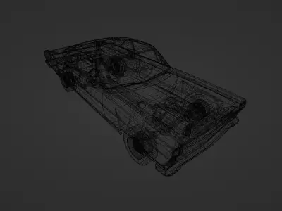 1960s Muscle Car 10 Low-poly 3D model