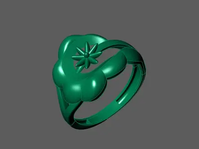 Plain Ring Women Ready STL 3DM Models Womens Rings 3D models 3D print model 53