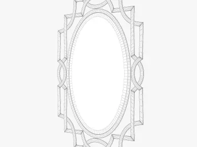 Uttermost margutta forged metal with antiqued gold leaf mirror 3D model