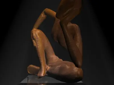 African Statue 3D model
