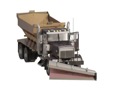 DETAILED SNOW TRUCK 3D model