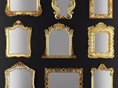 Collection of mirrors 3D model