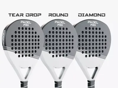 Padel Rackets - Set 3D model