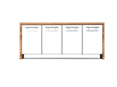 Wooden cabinet  Free low-poly 3D model