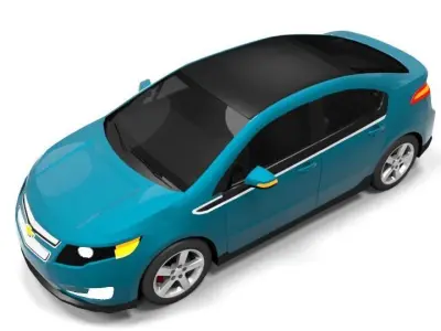 CHEVROLET VOLT 2012 LOWPOLY Low-poly 3D model