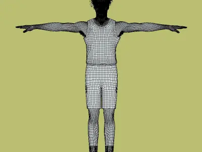 T-Pose rigged Scottie Barnes Toronto Raptors NBA 3D model