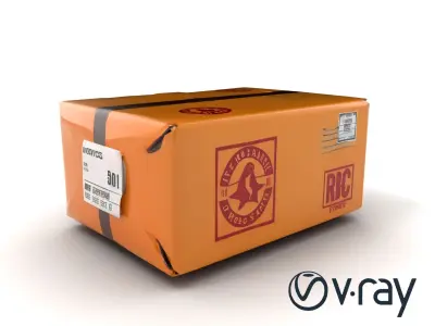 Express Parcel Box Vintage model pack Low-poly 3D model