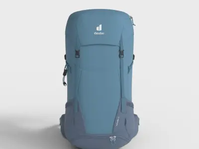 DEUTER HIKING BACKPACK Low-poly 3D model