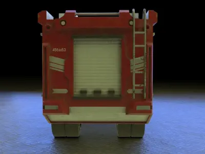 Modern fire truck Low Poly model Low-poly 3D model