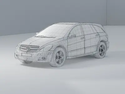 MERCEDES R CLASS 3D CAR MODEL Low-poly 3D model