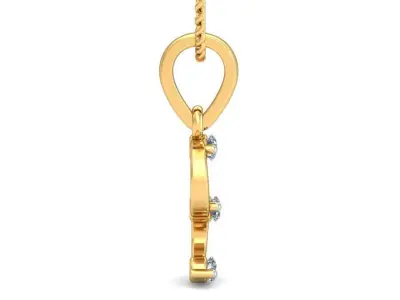 Solitaire Women Pendant 3dm STL OBJ FBX Renders Details 3D print model 35