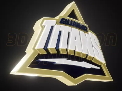 Gujarat Titans logo - Cinematic - 3D print 3D model