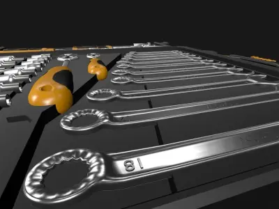 Vonder Toolbox - 110 tool pieces Low-poly 3D model