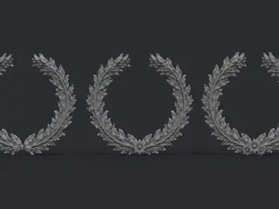Laurel wreaths set 3D print model