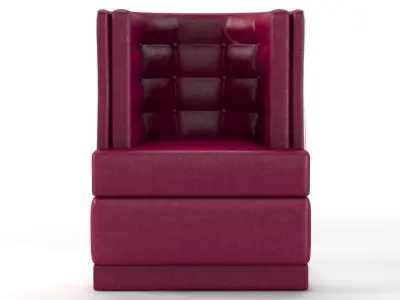 Tufted Barrel Chair 3D model