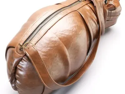 hippo leather bag 3D model