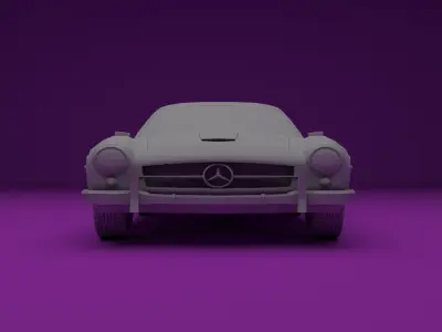 Classic mercedes car 3D model