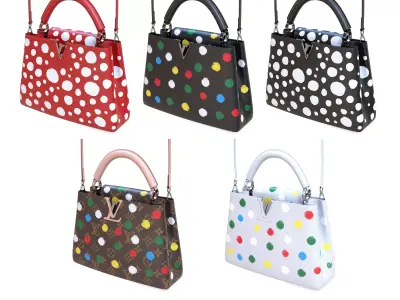 Louis Vuitton Bags Capucines  Yayoi Kusama  Low-poly 3D model