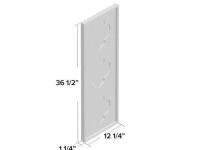 Rectangle Wood Wall Mirror 3D model buy