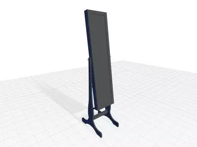 Albali Manufactured Wood Rectangle Floor Mirror 3D model