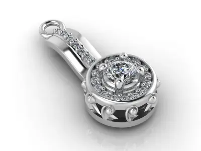 Mini Set Ring Pendant Earrings STL 3DM Womens Jewelry 3D print model