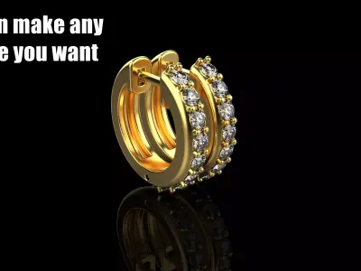 hoop earring model 579 3D print model