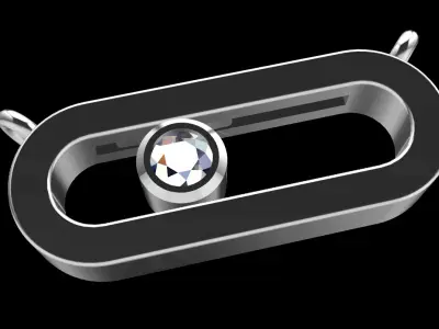 Messika Necklace Uno Pave 3D print model