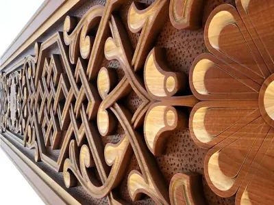 traditional moroccan woodworking  3D model