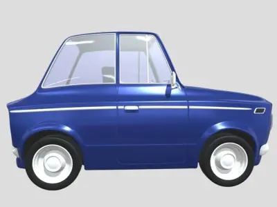 Blue car 3D model purchase