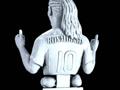 Ronaldinho 3D bust for printing 3D print model