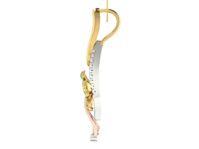 Solitaire Women Pendant 3dm STL OBJ FBX Renders Details 3D print model 4