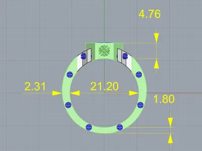 Gold Man Ring Rolex 3D print model
