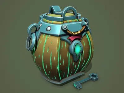 Barrel chest Low-poly 3D model