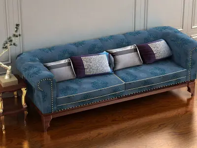 cabinet cabinet wardrobe sofa bed table bookshelve 3D model