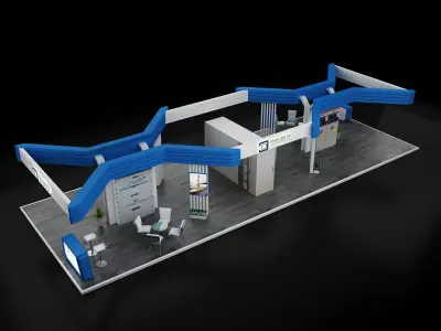 Booth Exhibition Stand a 619a 3D model